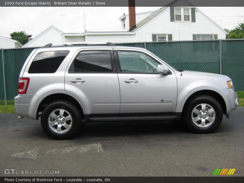 Brilliant Silver Metallic / Stone 2009 Ford Escape Hybrid