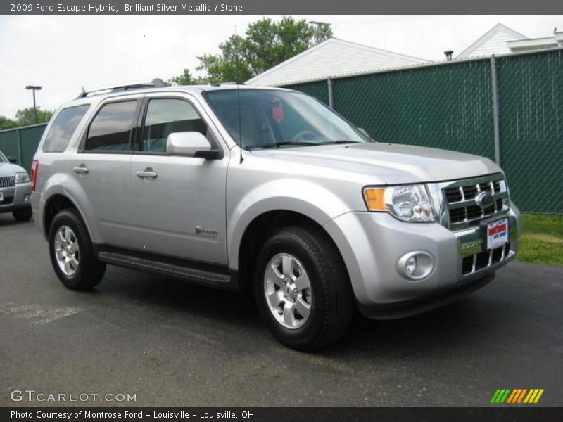 Brilliant Silver Metallic / Stone 2009 Ford Escape Hybrid