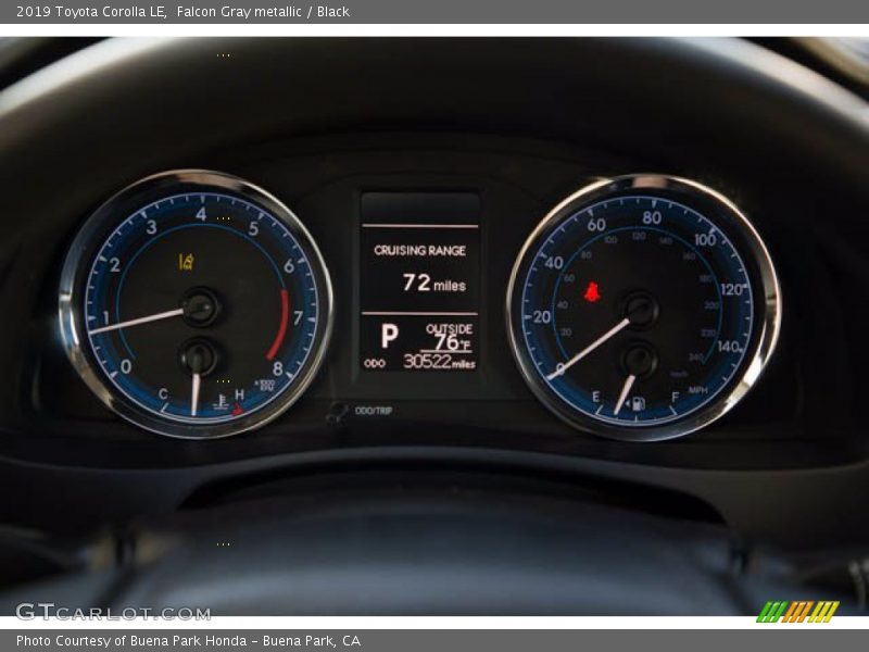 Falcon Gray metallic / Black 2019 Toyota Corolla LE
