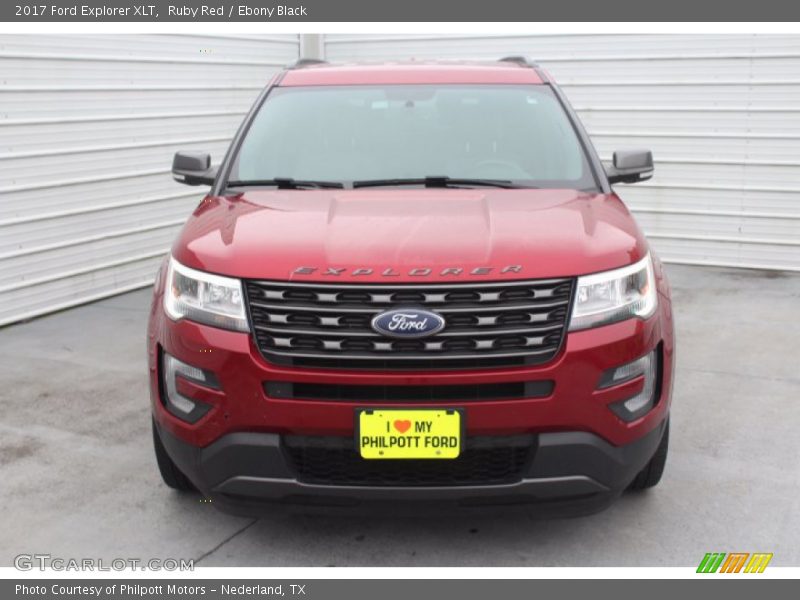 Ruby Red / Ebony Black 2017 Ford Explorer XLT
