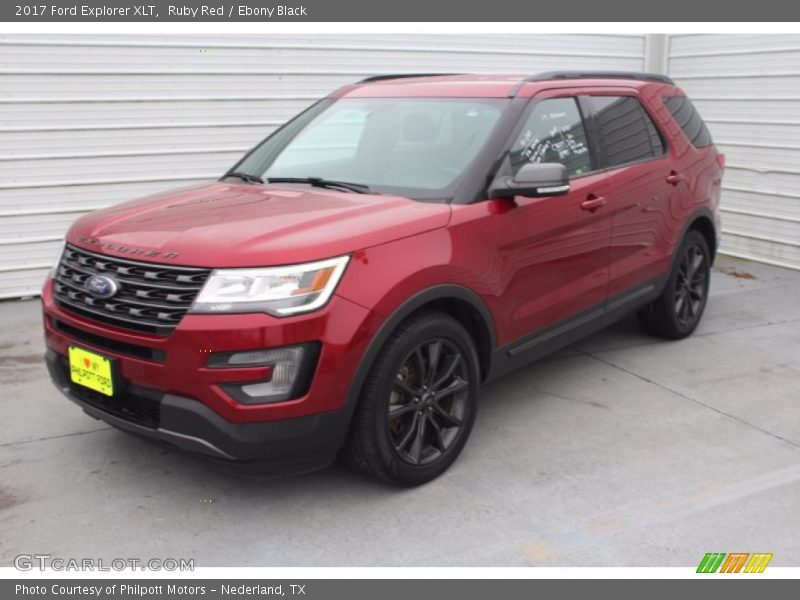 Ruby Red / Ebony Black 2017 Ford Explorer XLT