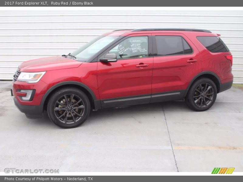 Ruby Red / Ebony Black 2017 Ford Explorer XLT