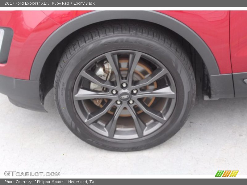 Ruby Red / Ebony Black 2017 Ford Explorer XLT
