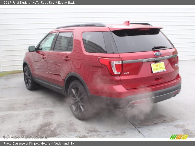 Ruby Red / Ebony Black 2017 Ford Explorer XLT