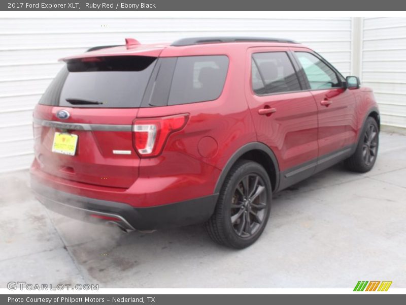 Ruby Red / Ebony Black 2017 Ford Explorer XLT
