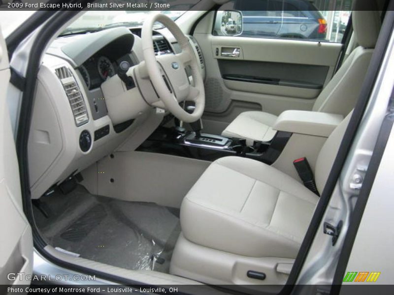 Brilliant Silver Metallic / Stone 2009 Ford Escape Hybrid