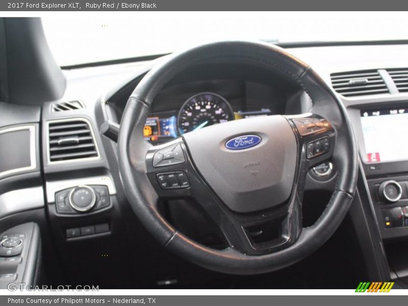 Ruby Red / Ebony Black 2017 Ford Explorer XLT