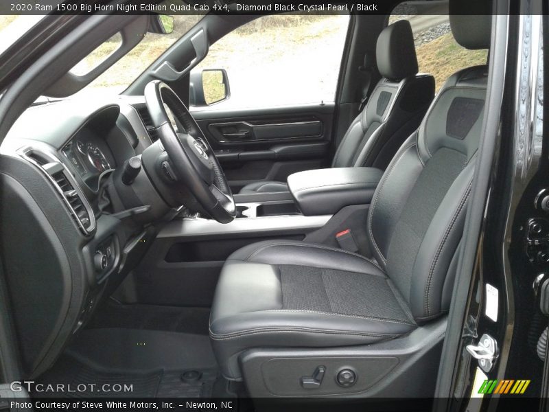 Front Seat of 2020 1500 Big Horn Night Edition Quad Cab 4x4