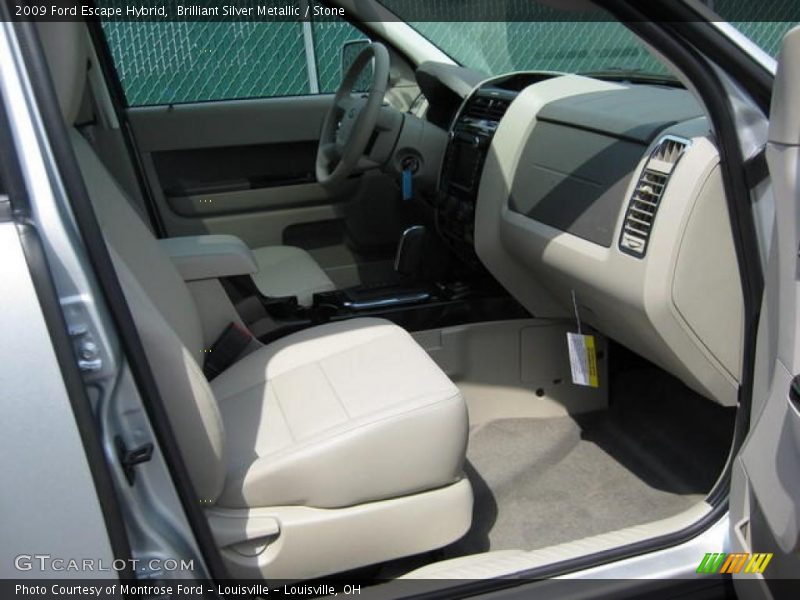 Brilliant Silver Metallic / Stone 2009 Ford Escape Hybrid