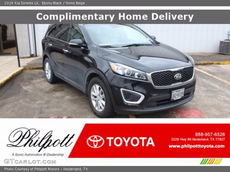 Ebony Black / Stone Beige 2016 Kia Sorento LX