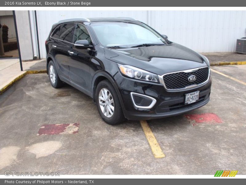 Ebony Black / Stone Beige 2016 Kia Sorento LX