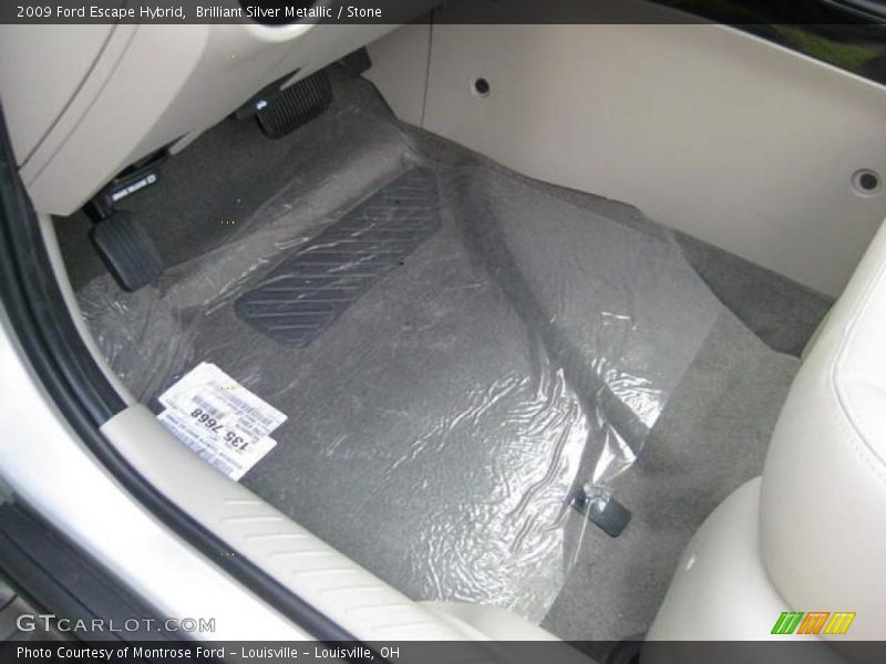 Brilliant Silver Metallic / Stone 2009 Ford Escape Hybrid