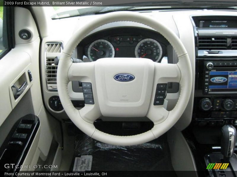 Brilliant Silver Metallic / Stone 2009 Ford Escape Hybrid