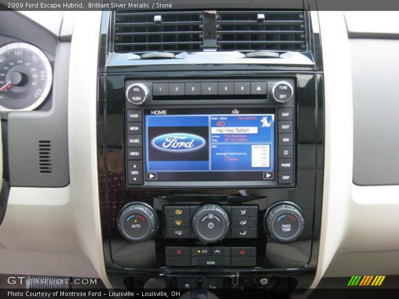 Brilliant Silver Metallic / Stone 2009 Ford Escape Hybrid