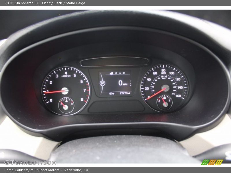 Ebony Black / Stone Beige 2016 Kia Sorento LX