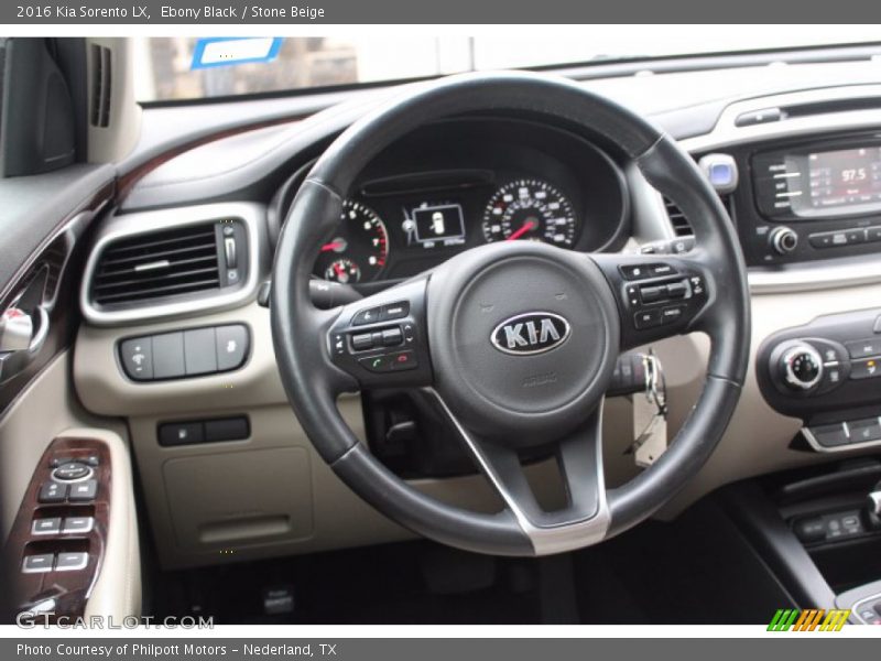 Ebony Black / Stone Beige 2016 Kia Sorento LX