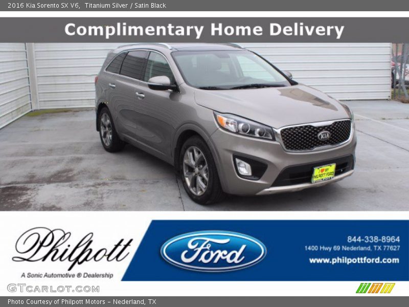 Titanium Silver / Satin Black 2016 Kia Sorento SX V6