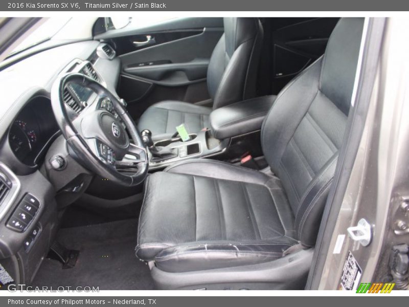 Front Seat of 2016 Sorento SX V6