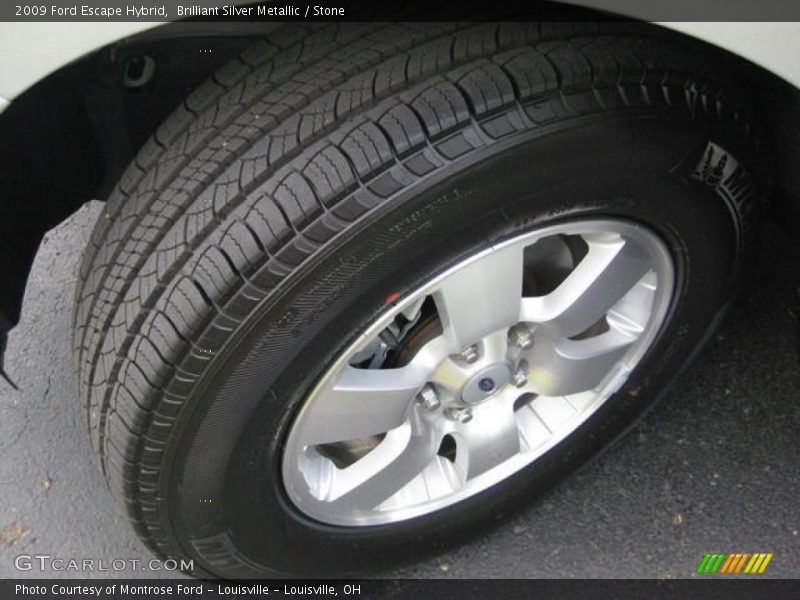 Brilliant Silver Metallic / Stone 2009 Ford Escape Hybrid