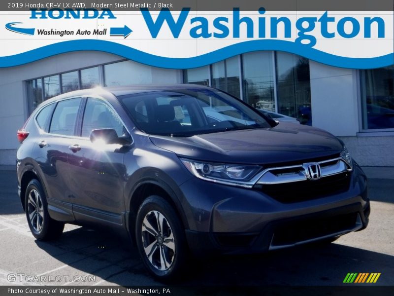 Modern Steel Metallic / Black 2019 Honda CR-V LX AWD