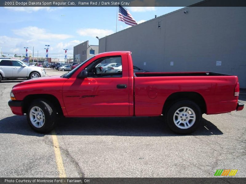 Flame Red / Dark Slate Gray 2001 Dodge Dakota Sport Regular Cab