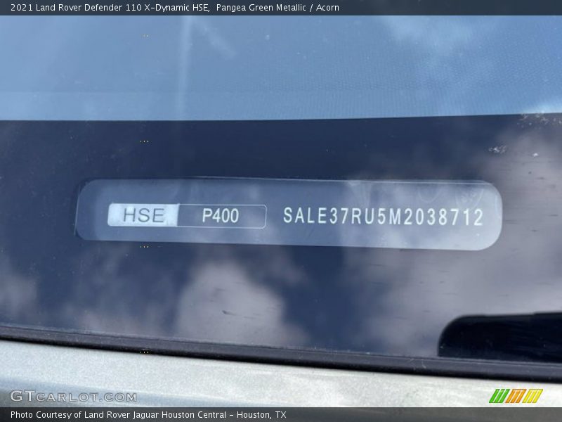 Pangea Green Metallic / Acorn 2021 Land Rover Defender 110 X-Dynamic HSE
