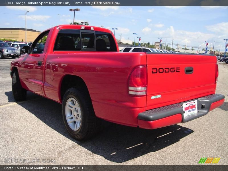 Flame Red / Dark Slate Gray 2001 Dodge Dakota Sport Regular Cab