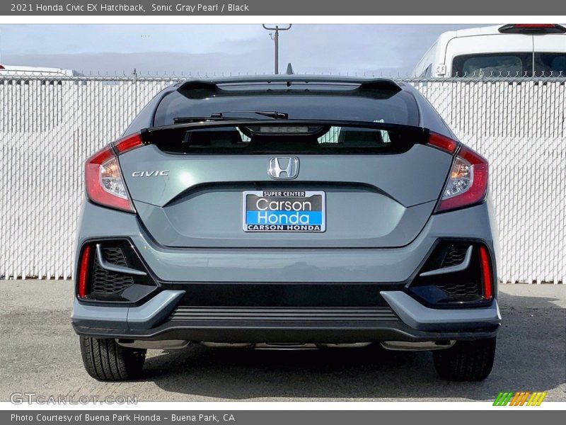 Sonic Gray Pearl / Black 2021 Honda Civic EX Hatchback