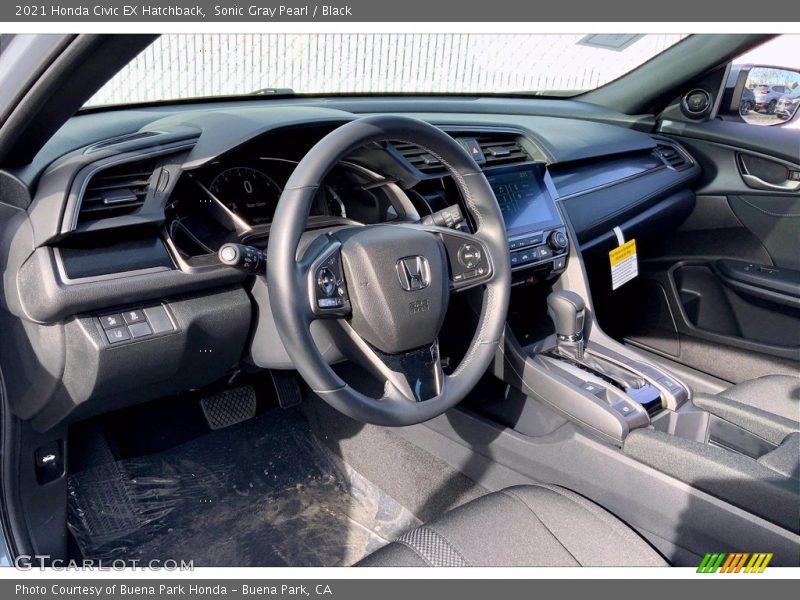 Sonic Gray Pearl / Black 2021 Honda Civic EX Hatchback