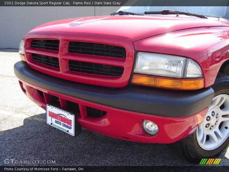 Flame Red / Dark Slate Gray 2001 Dodge Dakota Sport Regular Cab