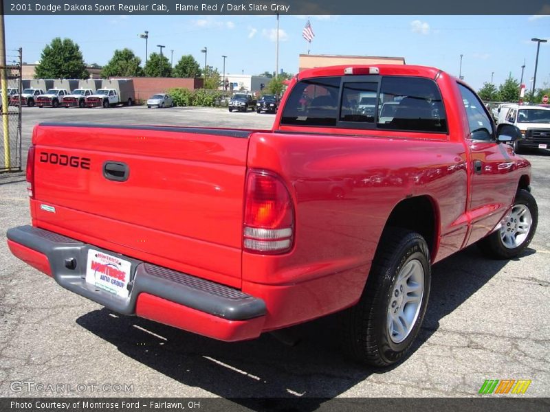 Flame Red / Dark Slate Gray 2001 Dodge Dakota Sport Regular Cab
