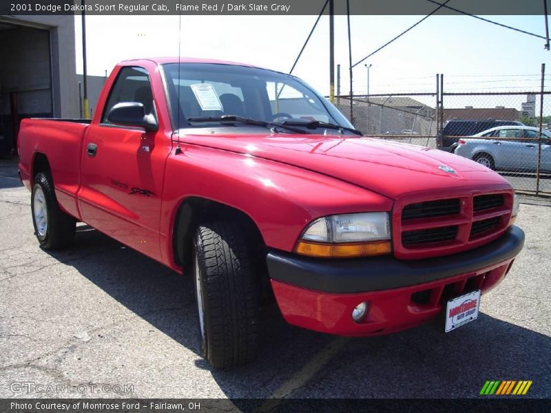 Flame Red / Dark Slate Gray 2001 Dodge Dakota Sport Regular Cab