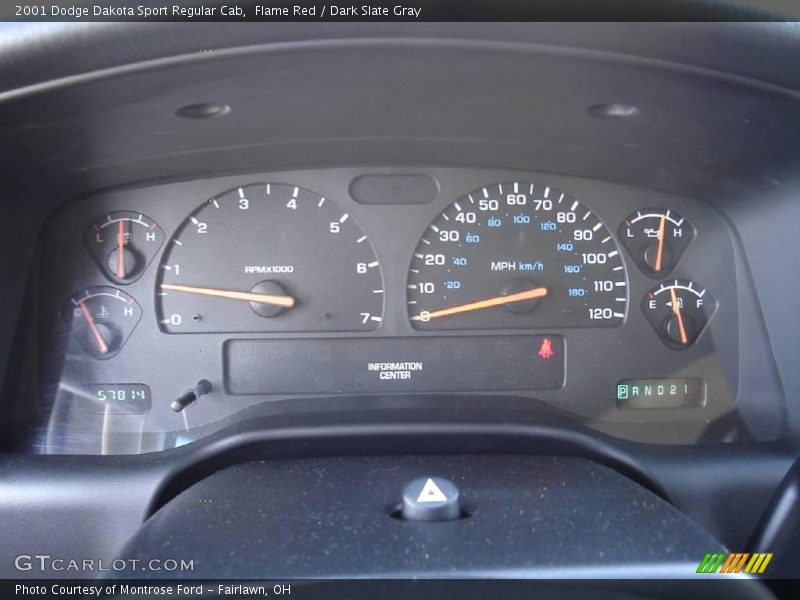 Flame Red / Dark Slate Gray 2001 Dodge Dakota Sport Regular Cab