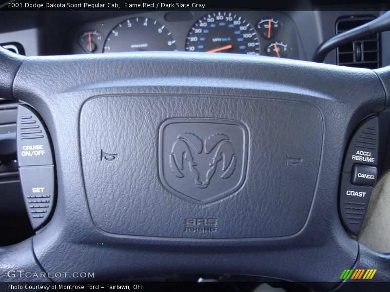 Flame Red / Dark Slate Gray 2001 Dodge Dakota Sport Regular Cab