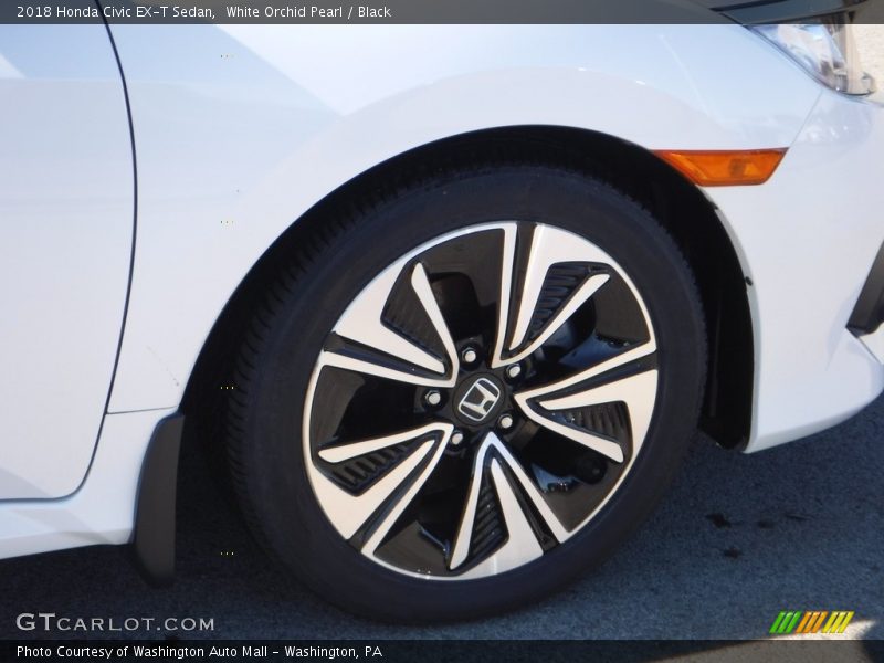 White Orchid Pearl / Black 2018 Honda Civic EX-T Sedan