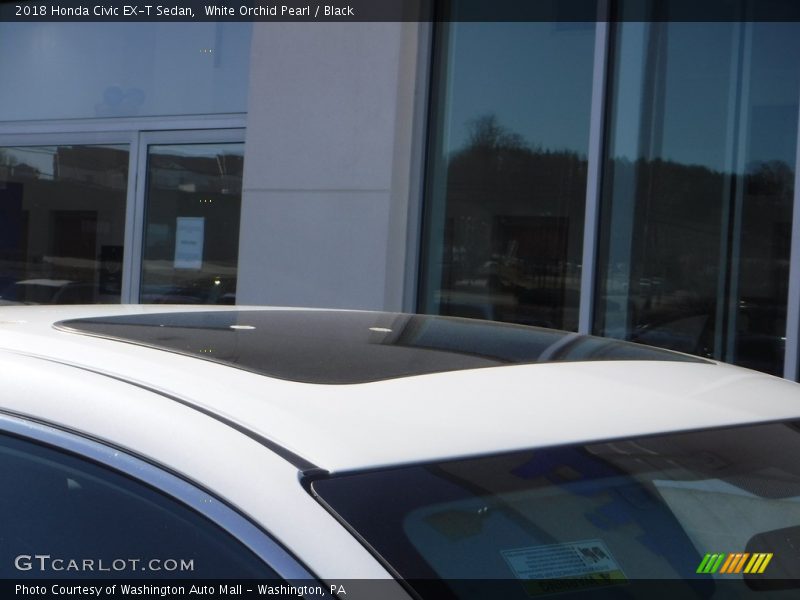 White Orchid Pearl / Black 2018 Honda Civic EX-T Sedan
