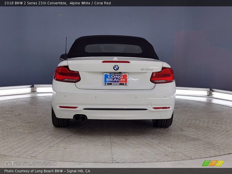 Alpine White / Coral Red 2018 BMW 2 Series 230i Convertible