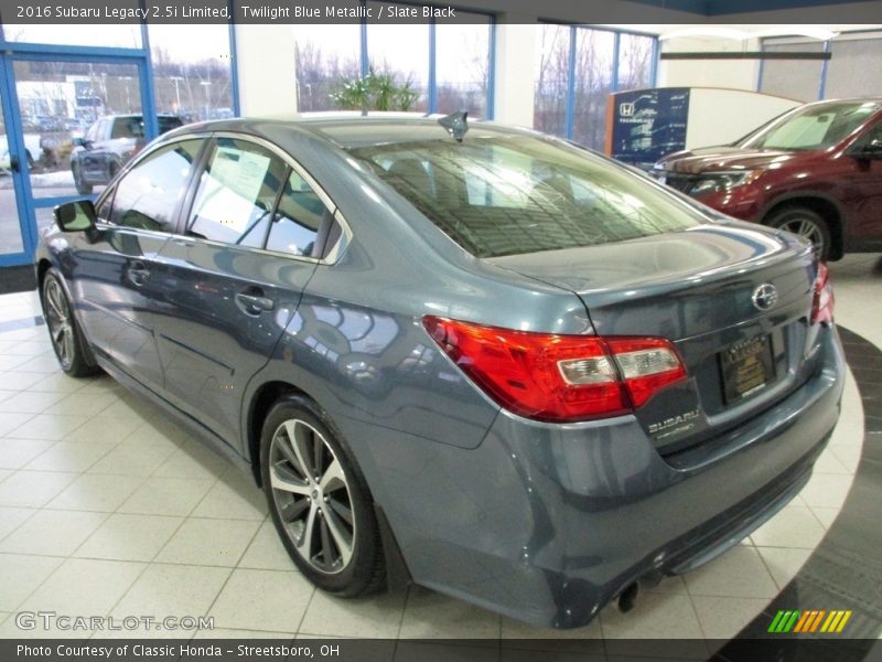 Twilight Blue Metallic / Slate Black 2016 Subaru Legacy 2.5i Limited