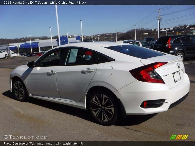 White Orchid Pearl / Black 2018 Honda Civic EX-T Sedan