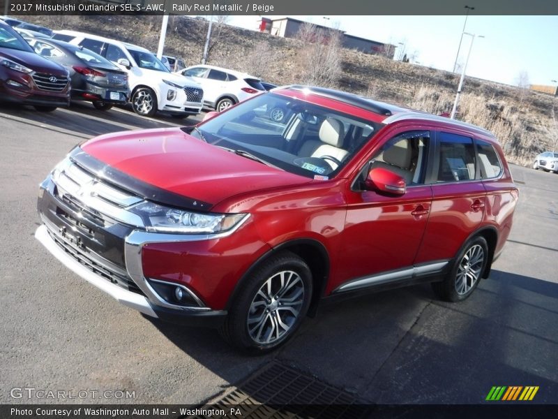 Rally Red Metallic / Beige 2017 Mitsubishi Outlander SEL S-AWC