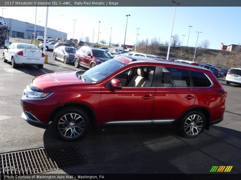 Rally Red Metallic / Beige 2017 Mitsubishi Outlander SEL S-AWC