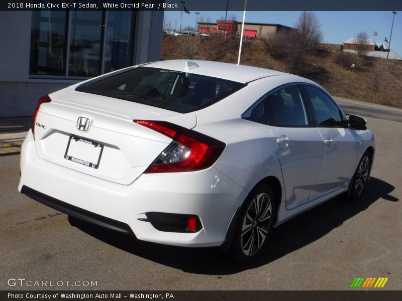 White Orchid Pearl / Black 2018 Honda Civic EX-T Sedan