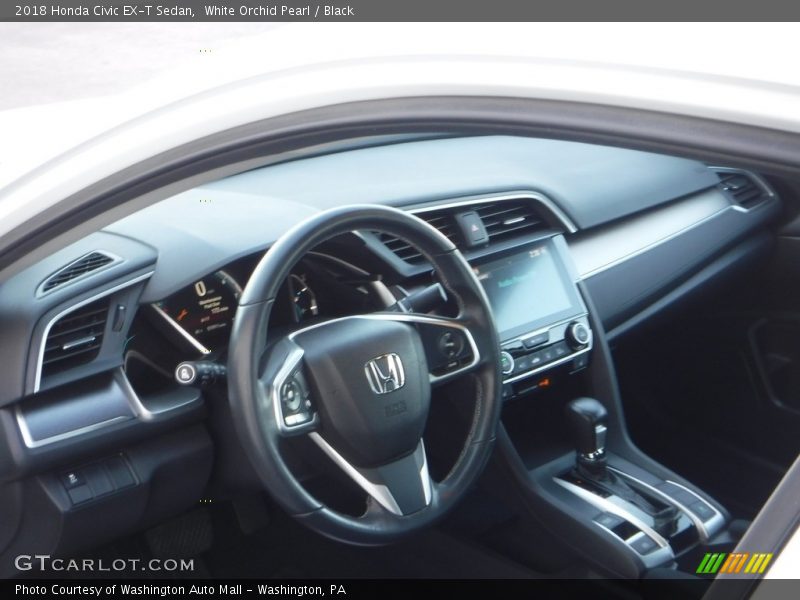 White Orchid Pearl / Black 2018 Honda Civic EX-T Sedan