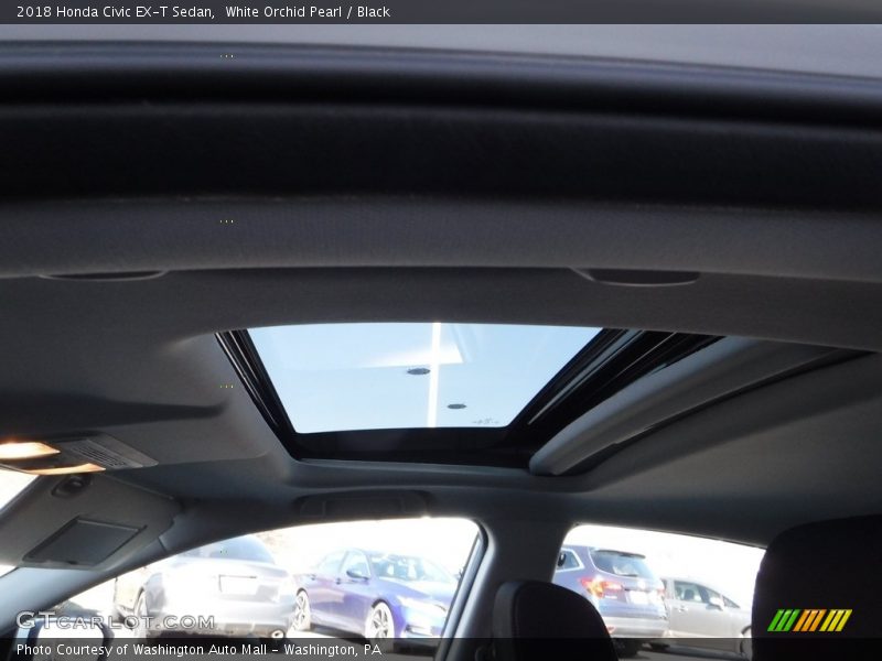 White Orchid Pearl / Black 2018 Honda Civic EX-T Sedan
