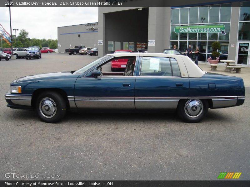 Dark Calypso Green Metallic / Tan 1995 Cadillac DeVille Sedan