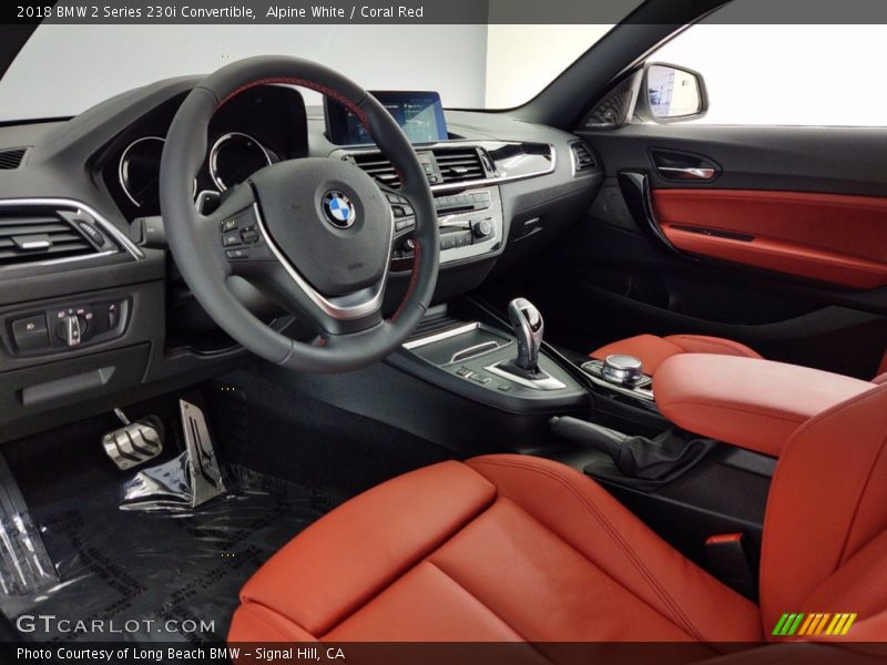  2018 2 Series 230i Convertible Coral Red Interior