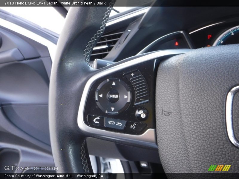 White Orchid Pearl / Black 2018 Honda Civic EX-T Sedan
