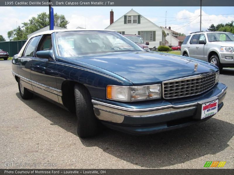 Dark Calypso Green Metallic / Tan 1995 Cadillac DeVille Sedan