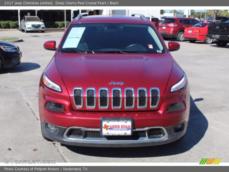 Deep Cherry Red Crystal Pearl / Black 2017 Jeep Cherokee Limited