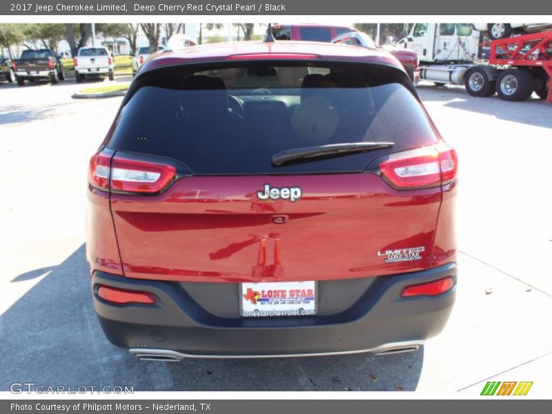 Deep Cherry Red Crystal Pearl / Black 2017 Jeep Cherokee Limited